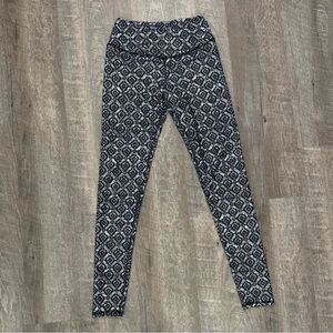Rese Running Leggings Black White Lace Boho Sz XS